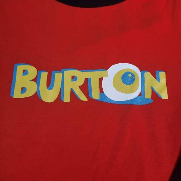 BURTON Boys SZ M Dryride Technical Long Sleeve T shirt Red Skiing Athleisure - Picture 4 of 10